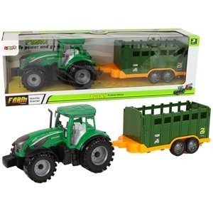 mamido Traktor s přívěsem třecí pohon zelený