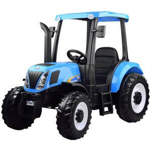 mamido Dětský elektrický traktor New Holland Strong 24V modrý