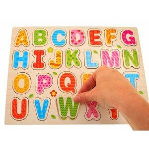 mamido Dřevěné puzzle abeceda
