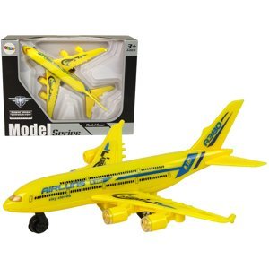 mamido Dopravní letadlo s třecím pohonem a světly žluté