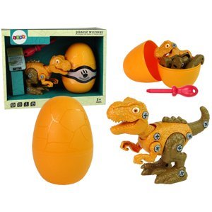 mamido Dinosaurus Tyrannosaurus Rex s vejcem a šroubovákem oranžový