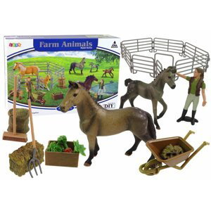 mamido Sada figurek farma s usedlostí bronzových koní
