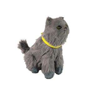 mamido Interaktivní plyšová kočička šedá