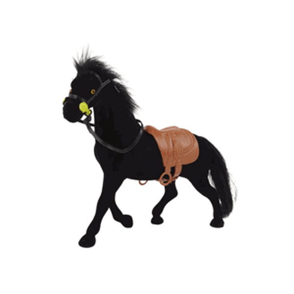 mamido Sametová figurka černý kůň