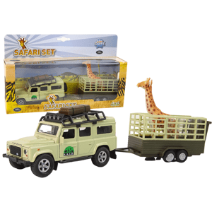 mamido Auto Land Rover s přívěsem a žirafou 521723