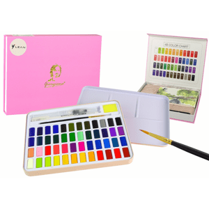 mamido Umělecká sada 48 akvarelových barev a doplňků