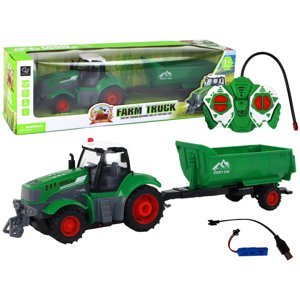 mamido Traktor s přívěsem na dálkové ovládání 1:24 zelený
