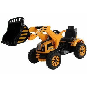 mamido Elektrický traktor - s radlicí žlutý