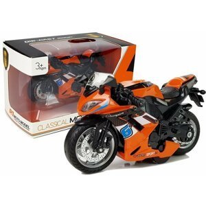 mamido Sportovní motorka s třecím pohonem 1:14 oranžová
