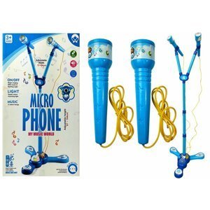 mamido Dětský mikrofon s karaoke modrý