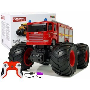 mamido Hasičské auto na dálkové ovládání R/C 1:18 červené