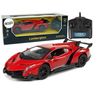 mamido Sportovní auto na dálkové ovládání RC Lamborghini Veneno 1:24 červené