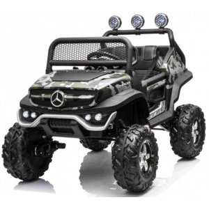 mamido Dětské elektrické autíčko Buggy Mercedes-Benz Unimog 4x4 lakované maskáčové