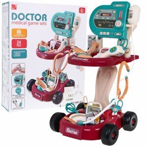 mamido Dětský lékařský vozík EKG s vybavením béžový