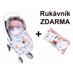 Dětský fusak maxi + rukávník Zdarma, PREMIUM Srnka 110x50cm, Baby Nellys