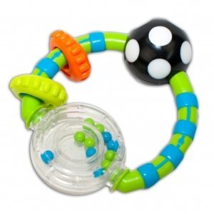 Chrastítko Canpol Babies s kroužky - zelené
