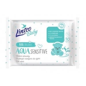 Vlhčené ubrousky LINTEO BABY Aqua sensitive, 10 ks v balení