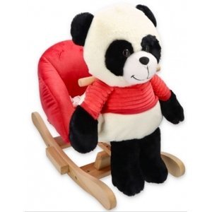 GrandS Houpací Panda s melodií - bílo, černá, růžová