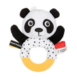 Plyšové senzorické chrastítko s kousátkem Canpol Babies Panda