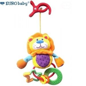 Euro Baby Plyšová hračka s chrastítkem a kousátkem - Lvíček