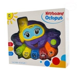 Euro Baby Interaktivní hračka s melodií - Keyboard Chobotnice - fialová