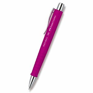 Kuličkové pero Faber-Castell Poly Ball Silver růžová