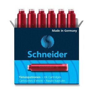 Inkoustové bombičky Schneider, 6 ks červené