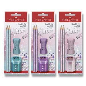 Grafitová tužka Faber-Castell Sparkle - perleťové odstíny set 4 ks, mix barev