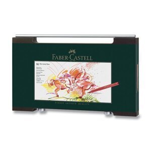 Popisovač Faber-Castell Pitt Artist Pen dřevěná kazeta, 90 ks