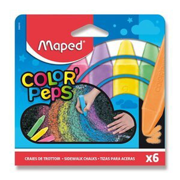 Křídy na chodník Maped 6 barvy