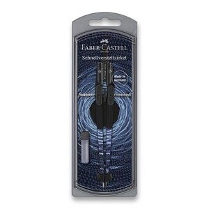 Kružítko Faber-Castell Grip Quick Set Compass Trend Shiny Twist tm. modrá