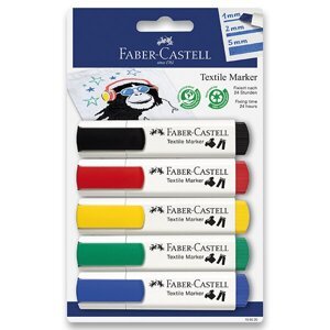 Popisovače na textil Faber-Castell 5 základních barev