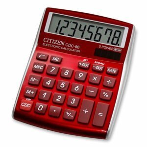 Stolní kalkulátor Citizen CDC-80 červený