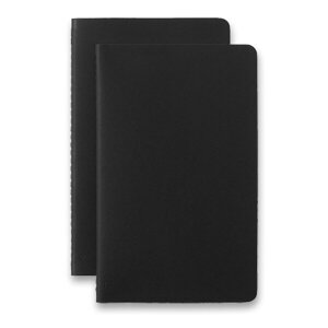 Sešity Moleskine Smart - měkké desky L, linkované, 2 ks, černé