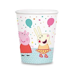 Papírové kelímky Peppa Pig objem 0,25 l, 8 ks