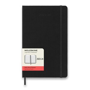 18měsíční diář Moleskine 2024-25 - tvrdé desky L, denní, černý