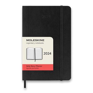 Diář Moleskine 2025 - měkké desky černý