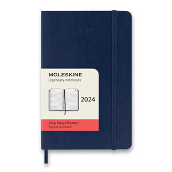 Diář Moleskine 2024 - měkké desky modrý