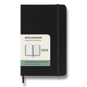 Diář Moleskine 2025 - tvrdé desky černý