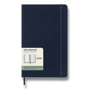 Diář Moleskine 2025 tvrdé desky modrý