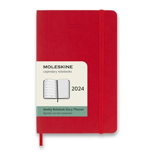 Diář Moleskine 2025 - měkké desky červený