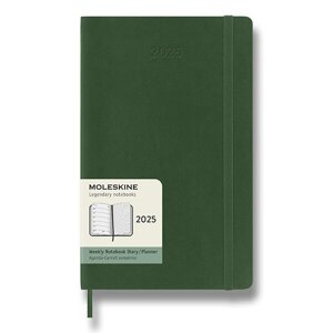 Diář Moleskine 2025 - měkké desky tm. zelená