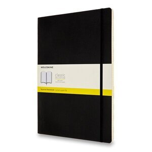 Zápisník Moleskine - měkké desky A4, čtverečkovaný, černý