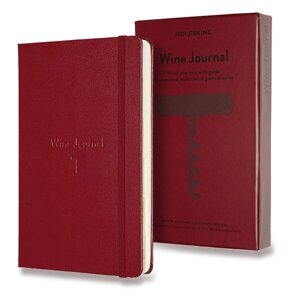 Zápisník Moleskine Passion Wine Journal - tvrdé desky L, vínový