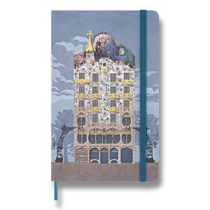 Zápisník Moleskine Casa Batlló - tvrdé desky L, linkovaný