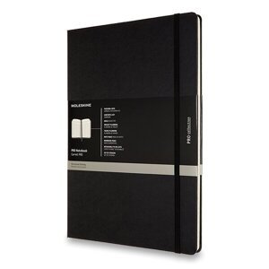 Zápisník Moleskine Professional- trvdé desky A4, černý