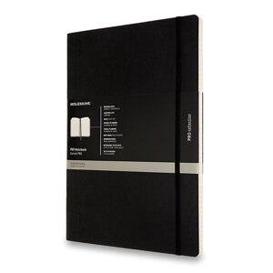 Zápisník Moleskine Professional - měkké desky A4, černý