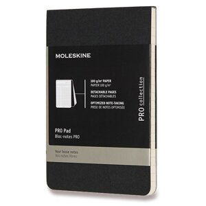 Poznámkový blok Moleskine Professional S, linkovaný, černý