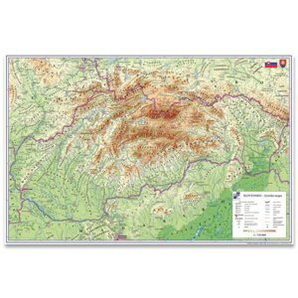 Podložka na stůl  mapa Slovenské republiky 60 x 40 cm