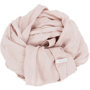 Cotton & Sweets Dětský lněný šátek pudrově růžový